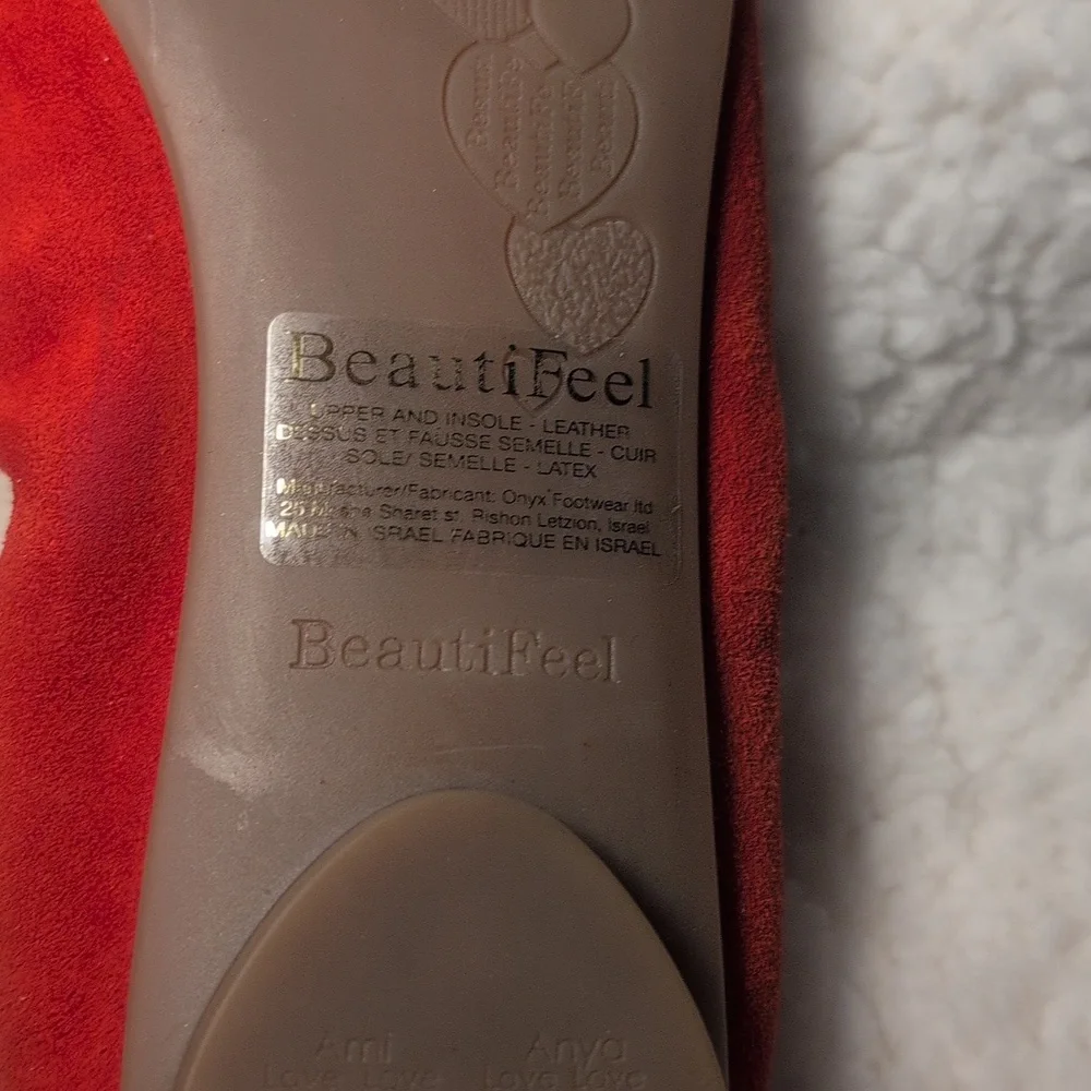 Beautifeel Mary Women's Slip -On  Red Leather shoe - Picture 11 of 13
